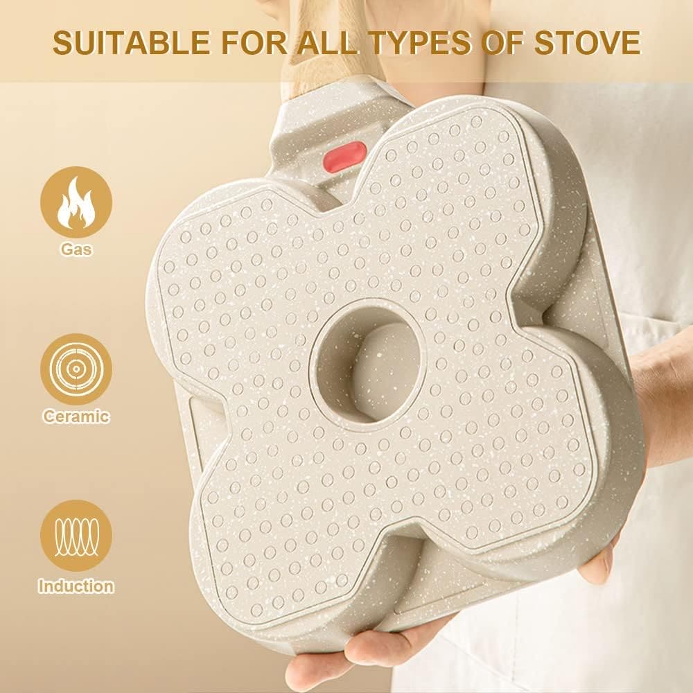 Four Round Egg Pan, Multi Pancake Pan, 4 Cavity Breakfast Omelet Pot, Non-Stick Frying Pan Four Round Egg Pan, Multi Pancake Pan, 4 Cavity Breakfast Omelet Pot, Non-Stick Frying Pan